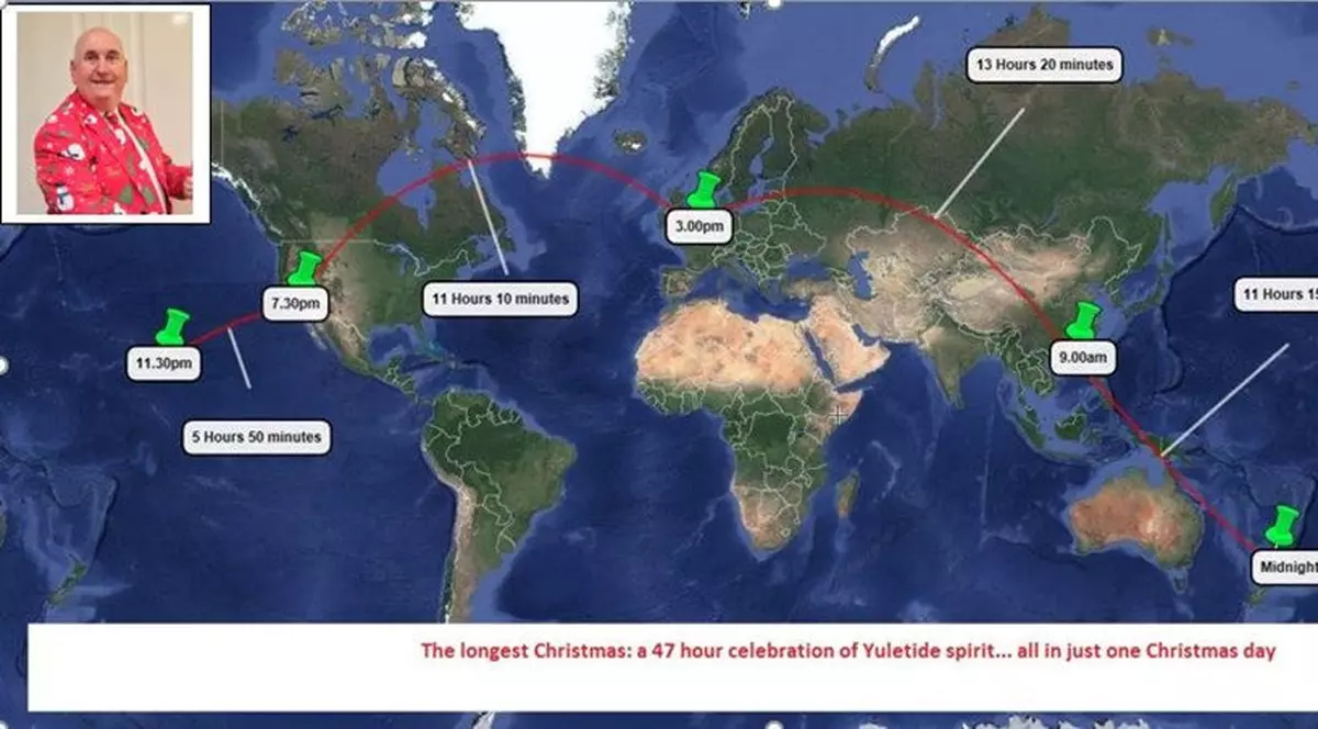Un britanic a avut cea mai lungă zi de Crăciun - de 47 de ore
