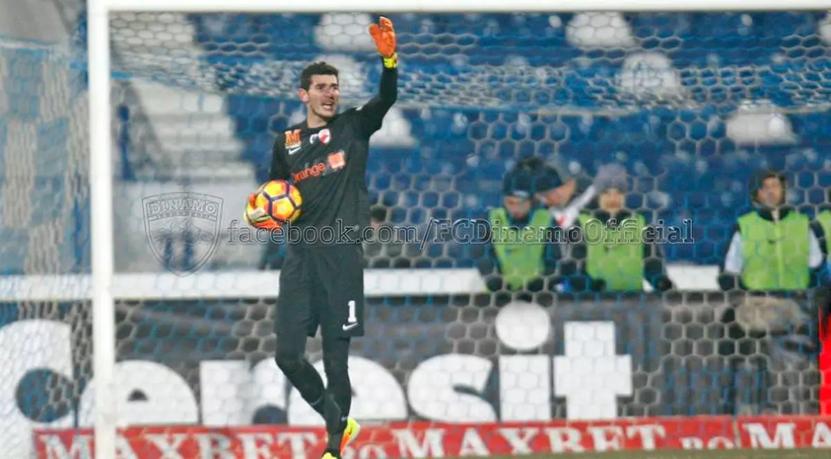 Portarul dinamovist Laurențiu Brănescu s-a accidentat și lipsește o lună