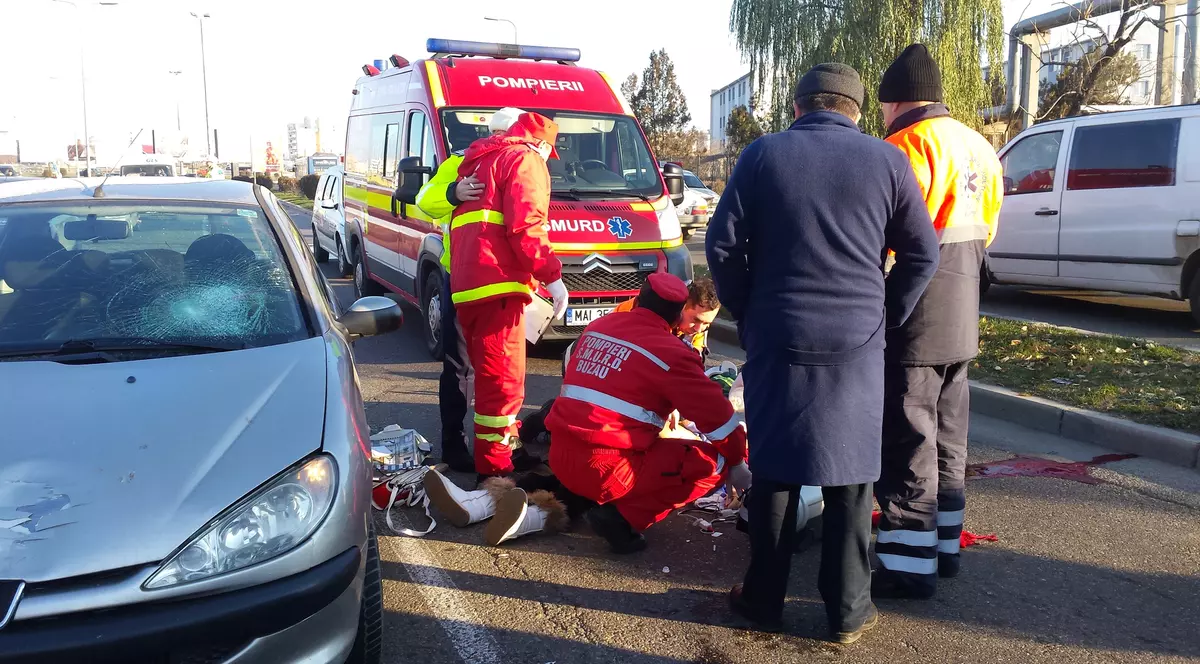 O femeie a fost lovită pe trecerea de pietoni în Buzău