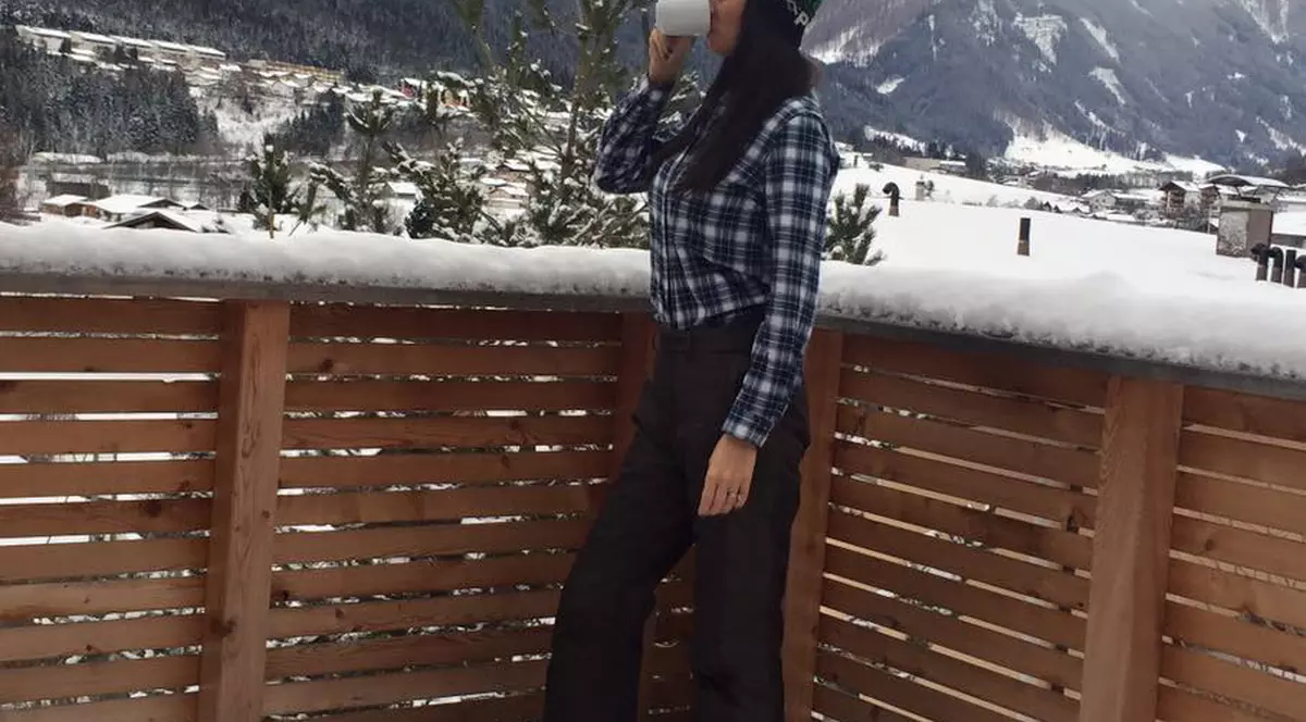 Anca Serea și Adi Sînă, pe pârtia din Austria. Ce familie frumoasă au