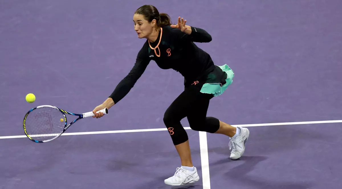 Monica Niculescu, în timpul unui meci disputat la ediția din 2016 a turneului din Qatar. (FOTO: HEPTA)