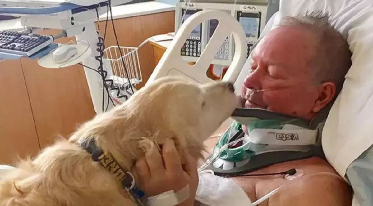 Un câine i-a salvat viața stăpânului său, după ce acesta și-a fracturat gâtul în zăpadă