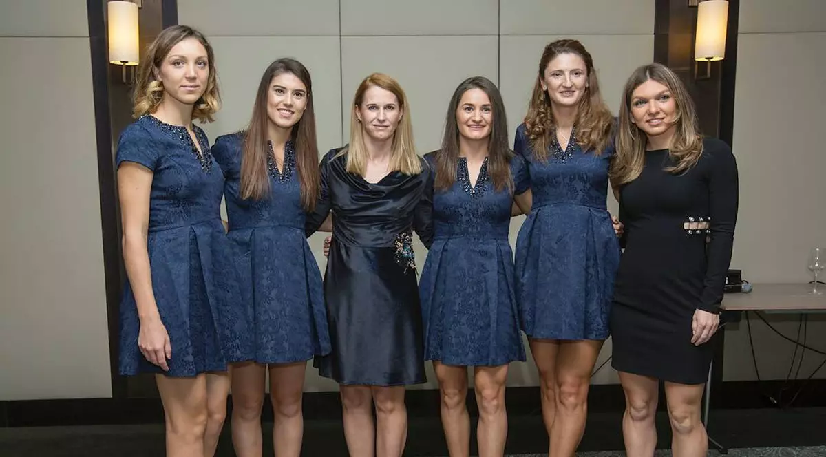 Tricolorele din echipa de Fed Cup au fost foarte elegante la dineul oficial diniantea meciului cu Belgia