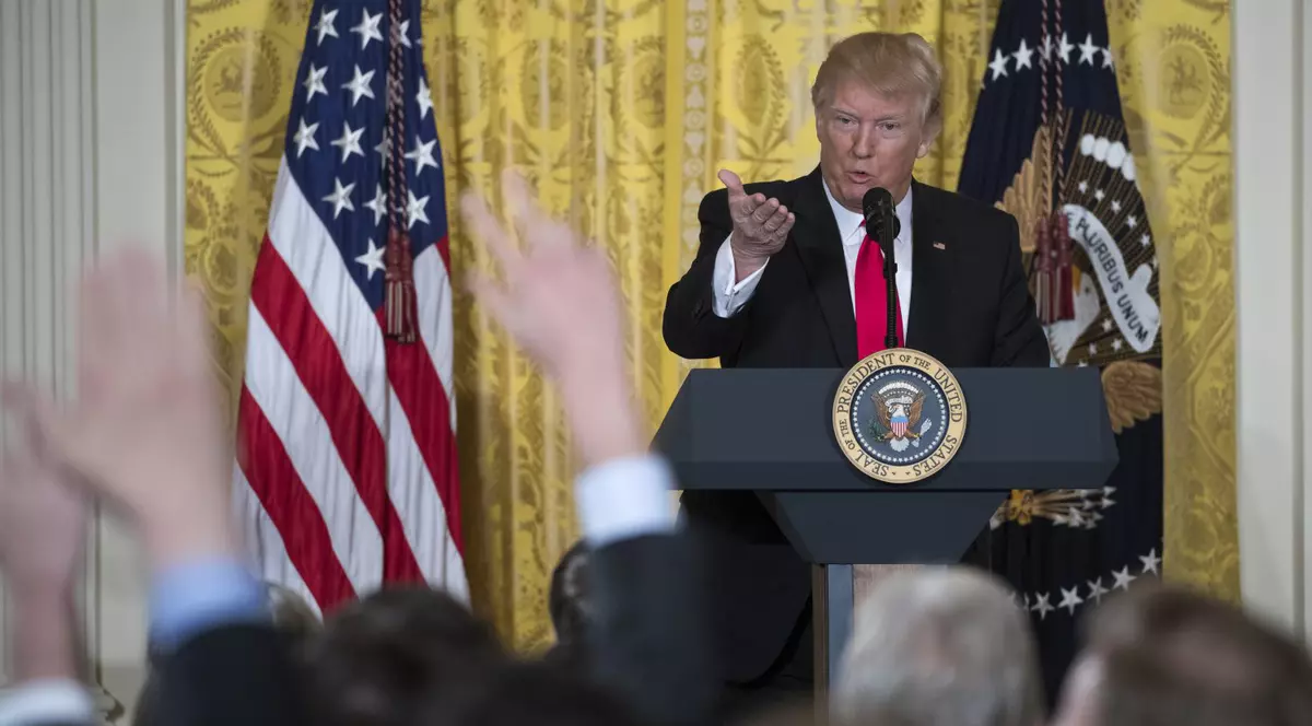 Trump a ținut o conferință de presă la Casa Albă