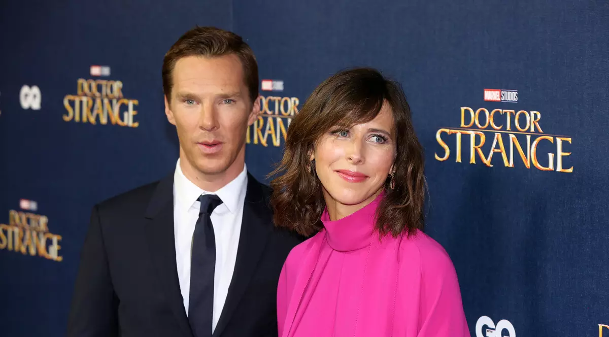 Benedict Cumberbatch și soția sa Sophie Hunter la premiera filmului Dr. Strange