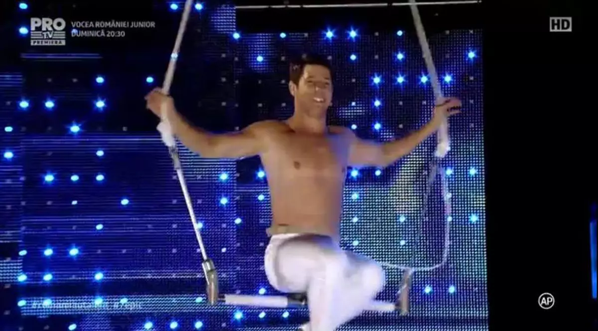 Valentin Iancu și Tatiana Raza, moment la trapez la Românii au talent