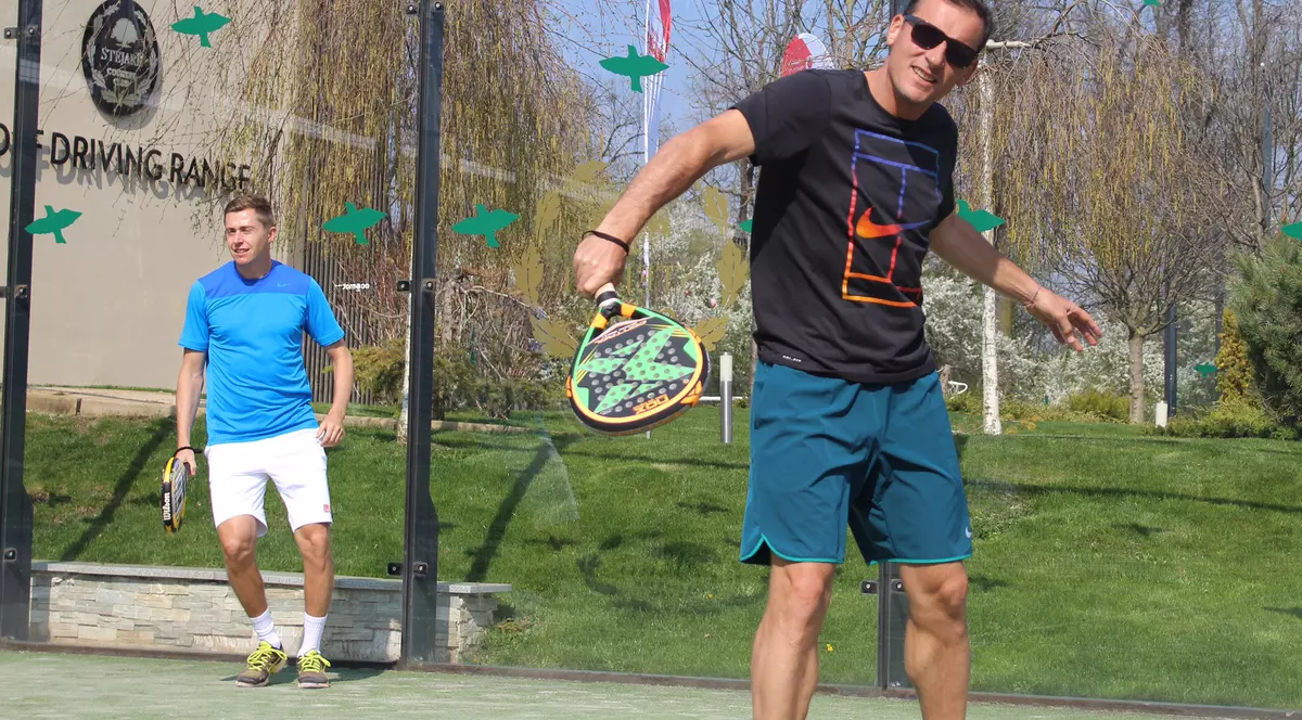 Marius Copil, Andrei Pavel şi Victor Crivoi au jucat padel la complexul lui Ion Țiriac | FOTO
