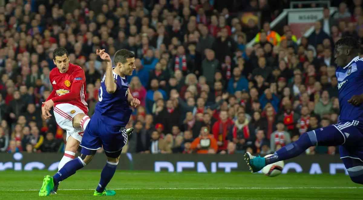 Henrikh Mkhitaryan a deschis scorul în meciul Manchester United - Anderlecht