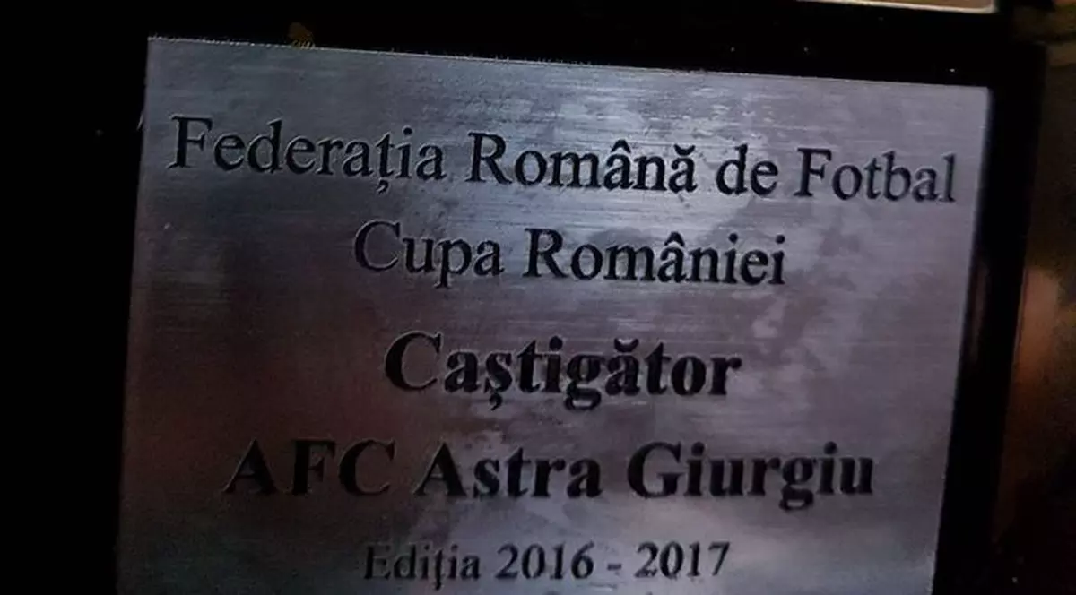 FRF era sigură că Astra va câștiga Cupa României