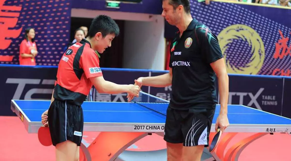 Copilul-minune al tenisului de masă mondial continuă să facă senzație. Japonezul Tomokazu Harimoto l-a eliminat pe legendarul Vladimir Samsonov de la Openul Chinei