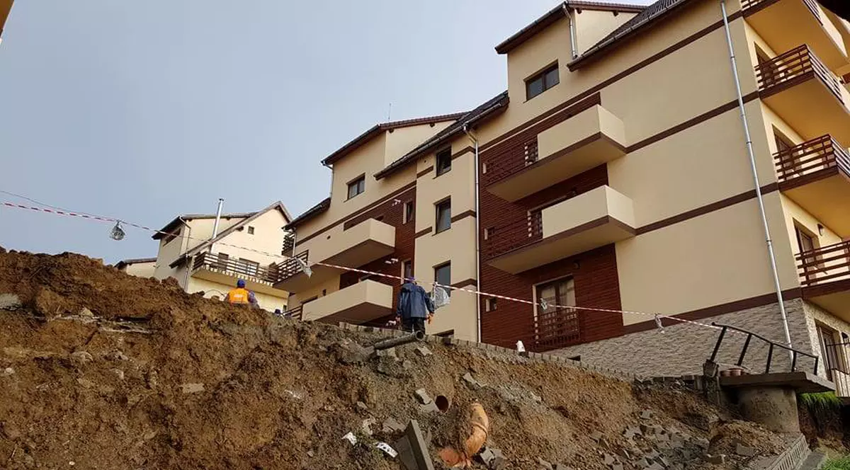 alunecare de teren în Sibiu