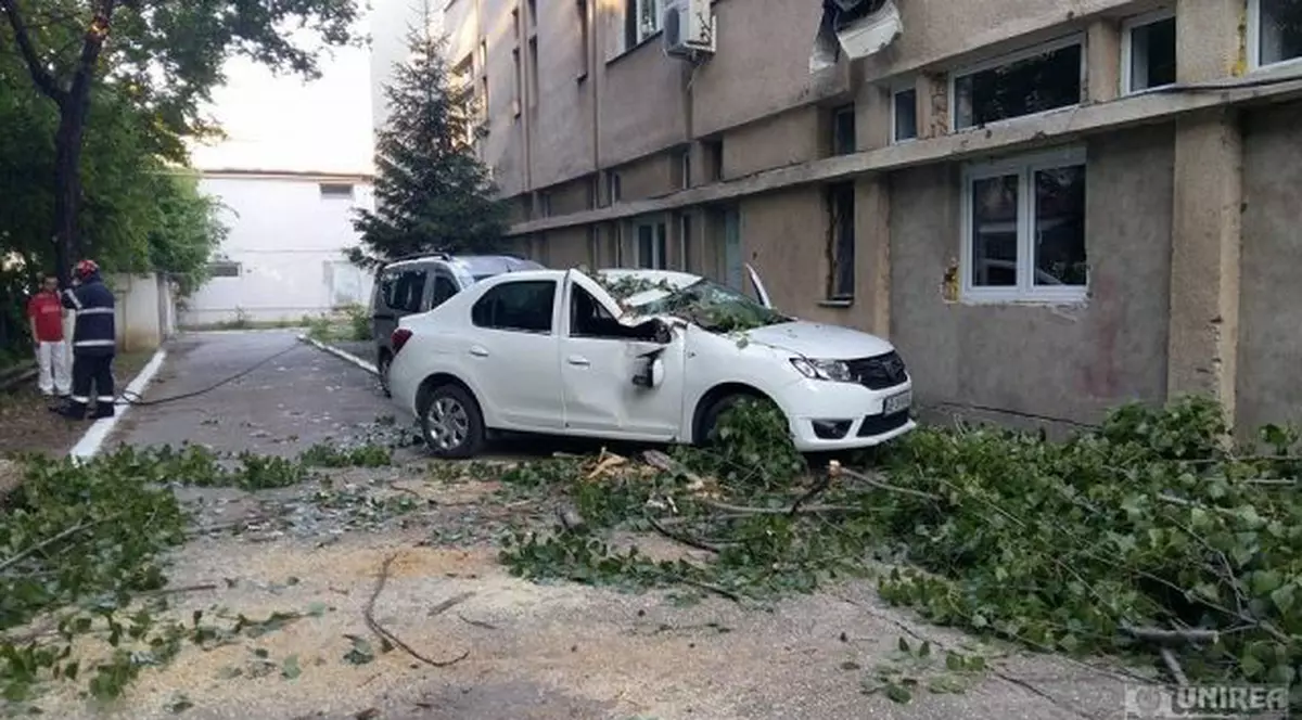 Spitalul din Alba Iulia a rămas fără gaz. Un copac bătrân a căzut și a făcut praf o conductă