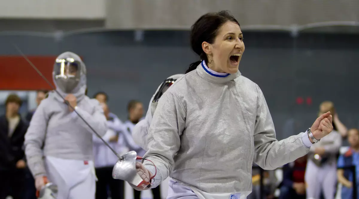 Bianca Pascu, bucurându-se pentru un concurs câștigat. (FOTO: EPA)