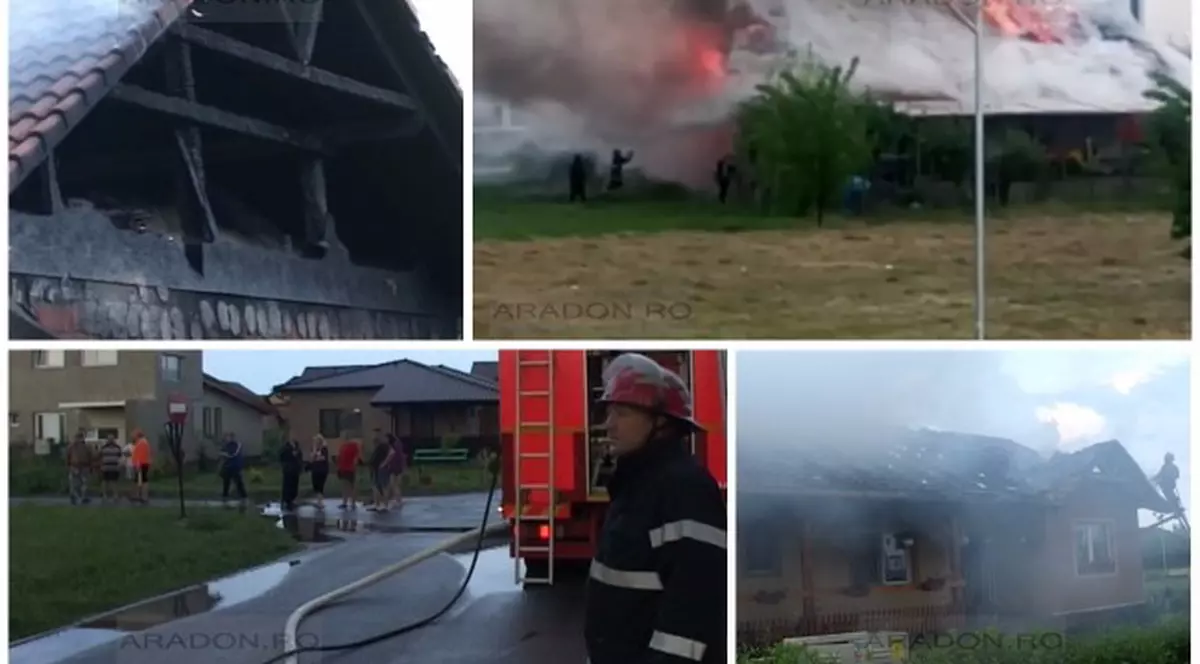 casă din Arad a fost lovită de fulger