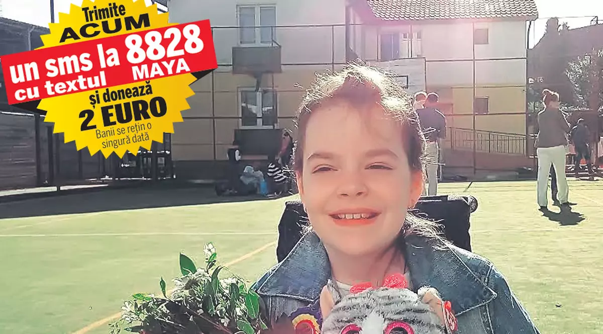 Maya visează la ziua în care va ieşi la joacă pe picioarele ei | Boala de care suferă nu i-a permis niciodată să meargă fără ajutor