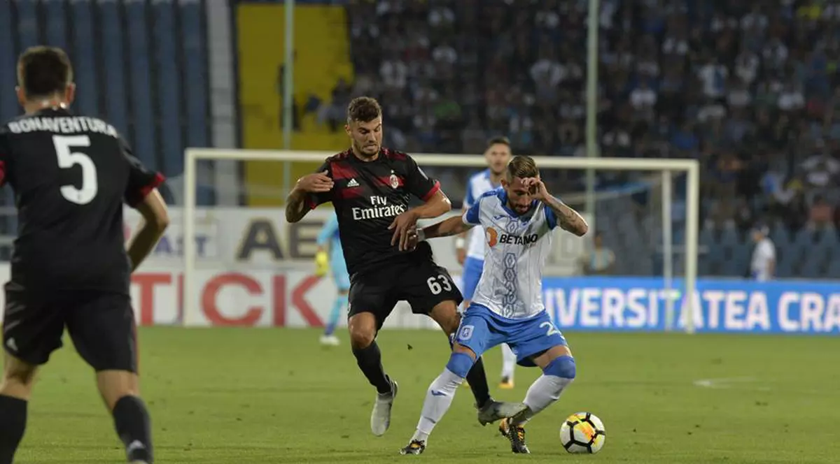 Antrenorul Craiovei, Devis Mangia, este foarte mulțumit de jocul cu AC Milan