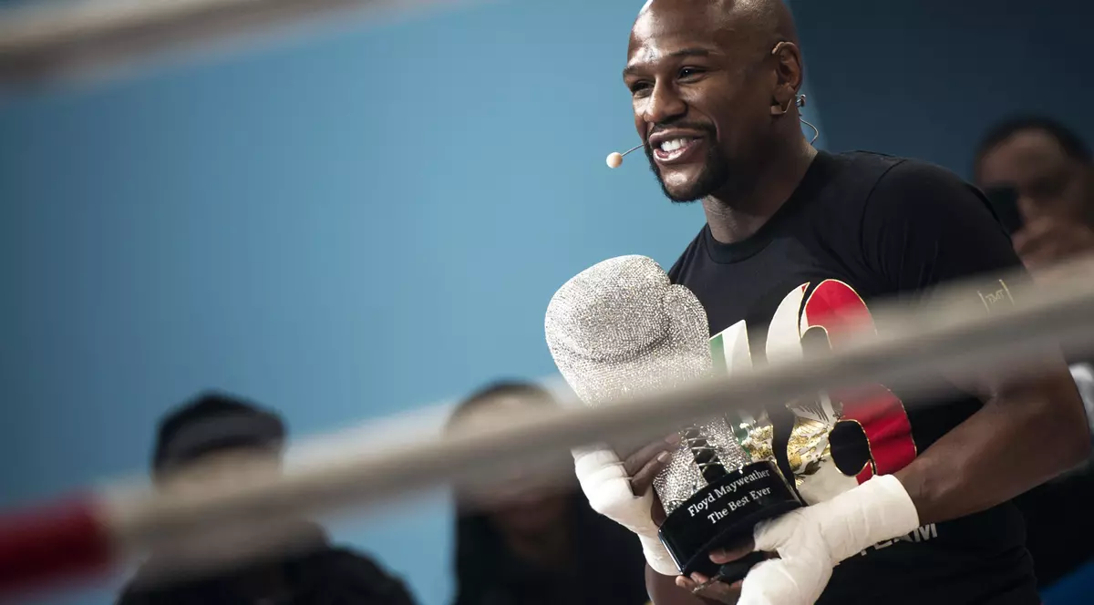 Floyd Mayweather, în timpul unui antrenament. (FOTO: EPA)