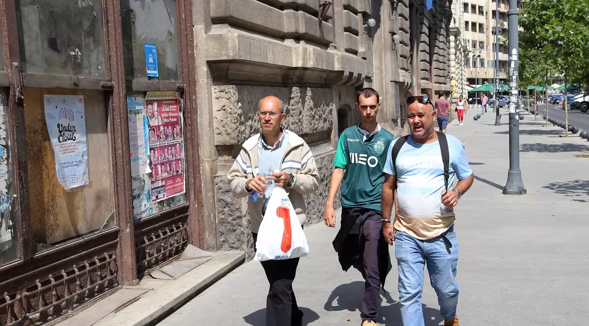 Fani portughezi în Centru Vechi