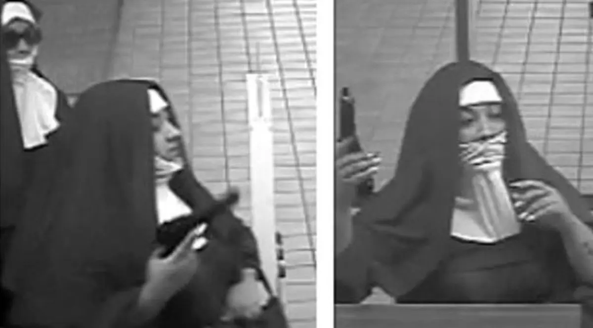 Două "călugărițe" au încercat să jefuiască o bancă