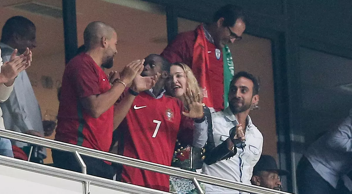 Madonna a asistat din tribune la calificarea naționalei de fotbal a Portugaliei la Cupa Mondială 2018