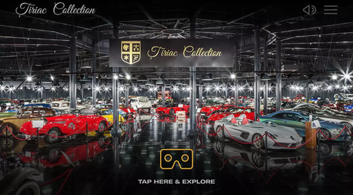 Galeria Țiriac Collection are acum aplicații de Android și iOS. Pasionații pot admira virtual cele peste 170 de modele expuse. Captură din aplicație