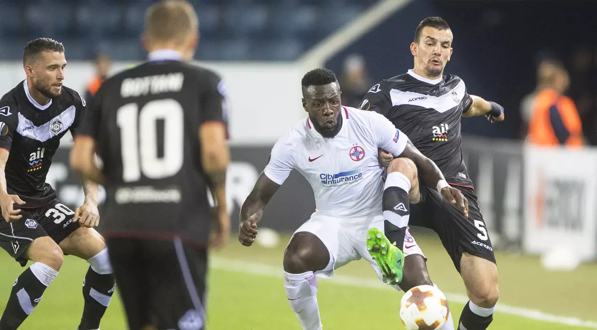 Harlem Gnohere, cel mai bun jucător al etapei din Liga Europa. Atacantul de la FCSB a dat două goluri cu Hapoel Beer Sheva