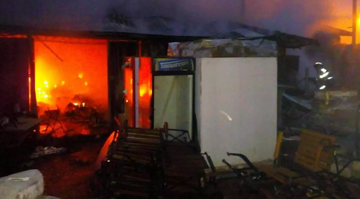 Incendiu la un depozit de electrocasnice din Iași