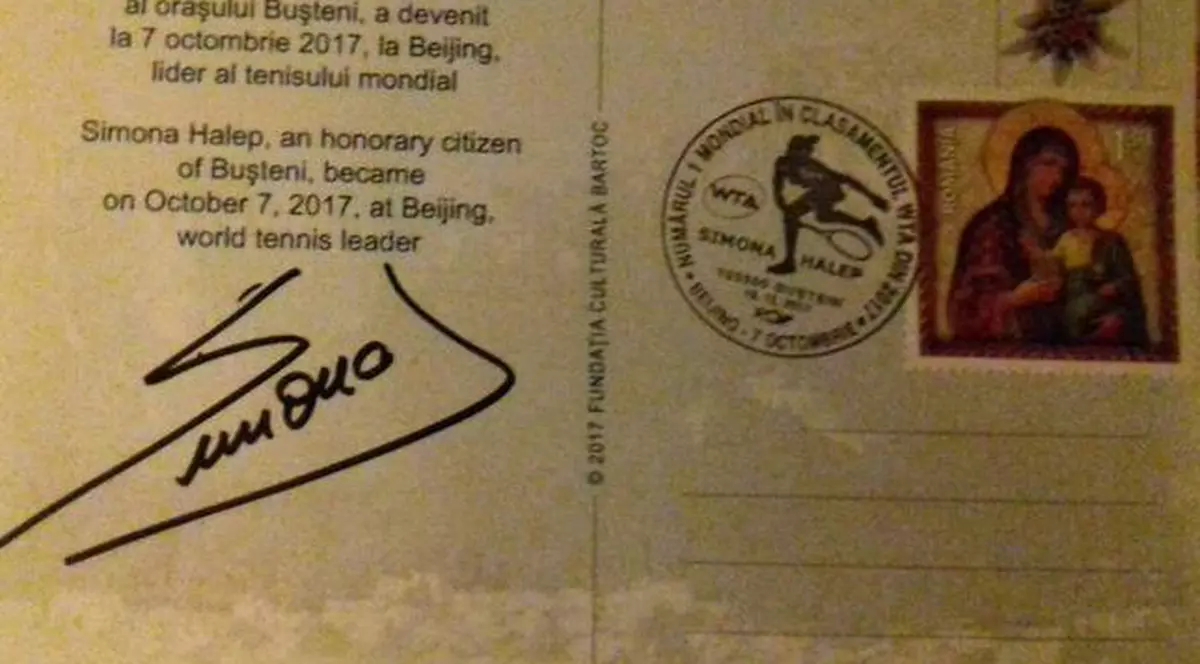 Cărți poștale cu Simona Halep. Surpriza făcută de Primăria Buşteni / GALERIE FOTO