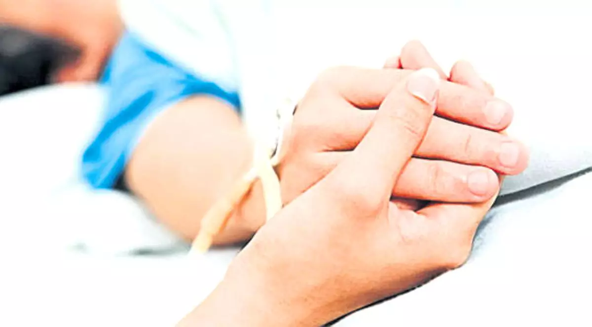Testul de sânge care i-ar putea scuti pe pacienți de chimioterapie. Ruda unui pacient ține bolnavul de mână