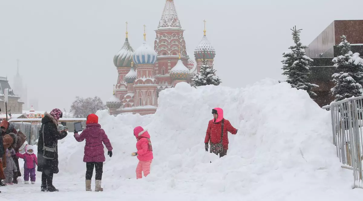 Record de zăpadă în Moscova