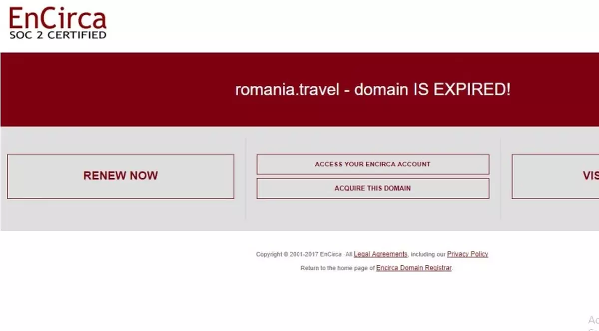 Site-ul oficial de turism al României, închis pentru neplată