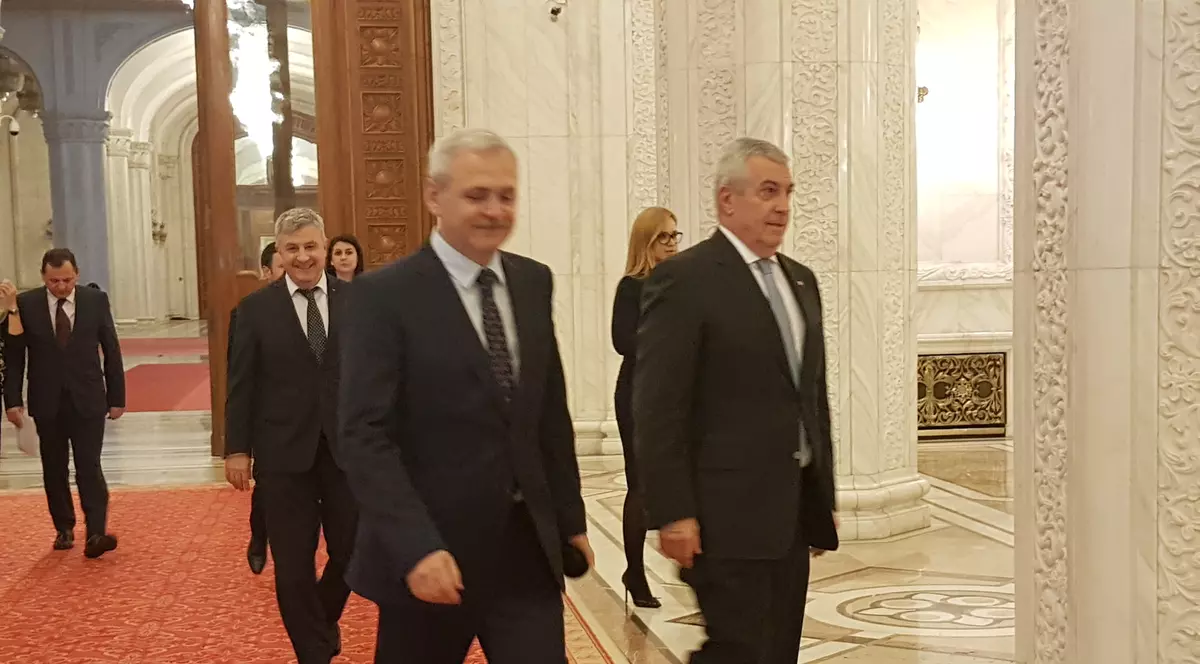 Liviu Dragnea, lider PSD, hol, Parlament, Calin Popescu Tariceanu
