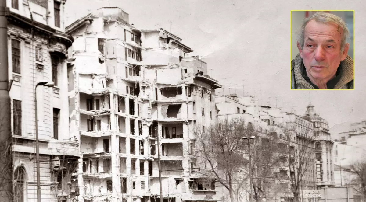 A căzut cu cada pe bulevard, în timpul cutremurului din 1977