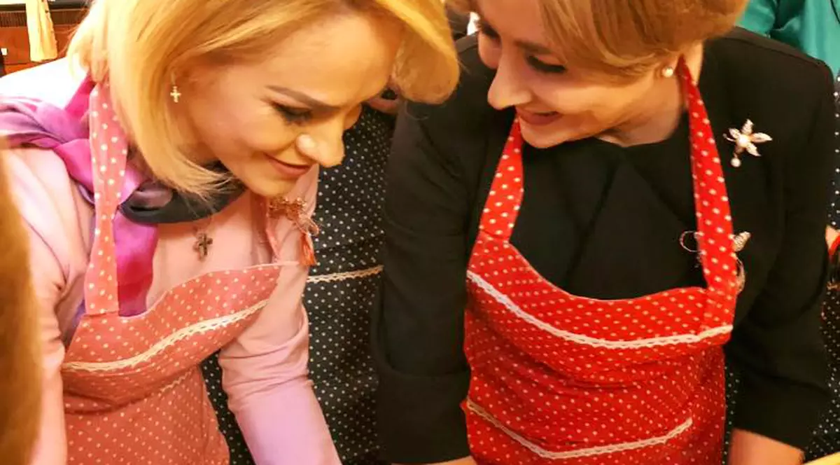 Gabriela Firea și Viorica Dăncilă au gătit de 8 Martie. Uite ce sorțuri poartă