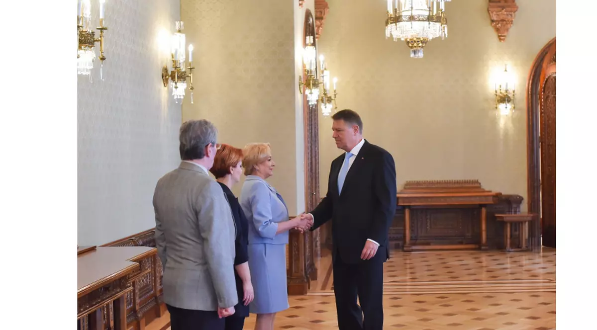 Klaus Iohannis, Viorica Dancila, primire la Palatul Cotroceni