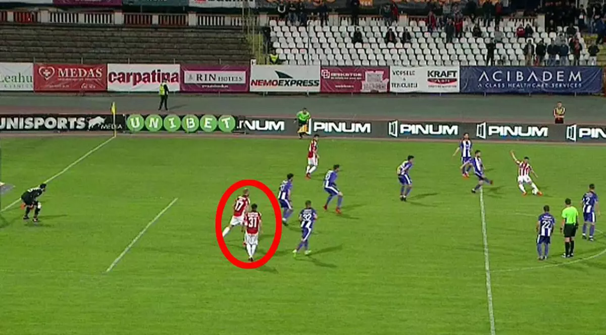 Vlad Bârleanu este asistentul care nu a văzut ofsaidul clar din care s-a decis meciul Dinamo - Poli Timișoara