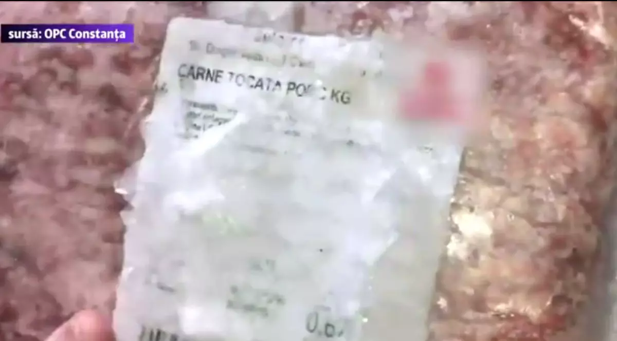Carne expirată din 2015, mizerie și mâncare gătită afară în Eforie Nord