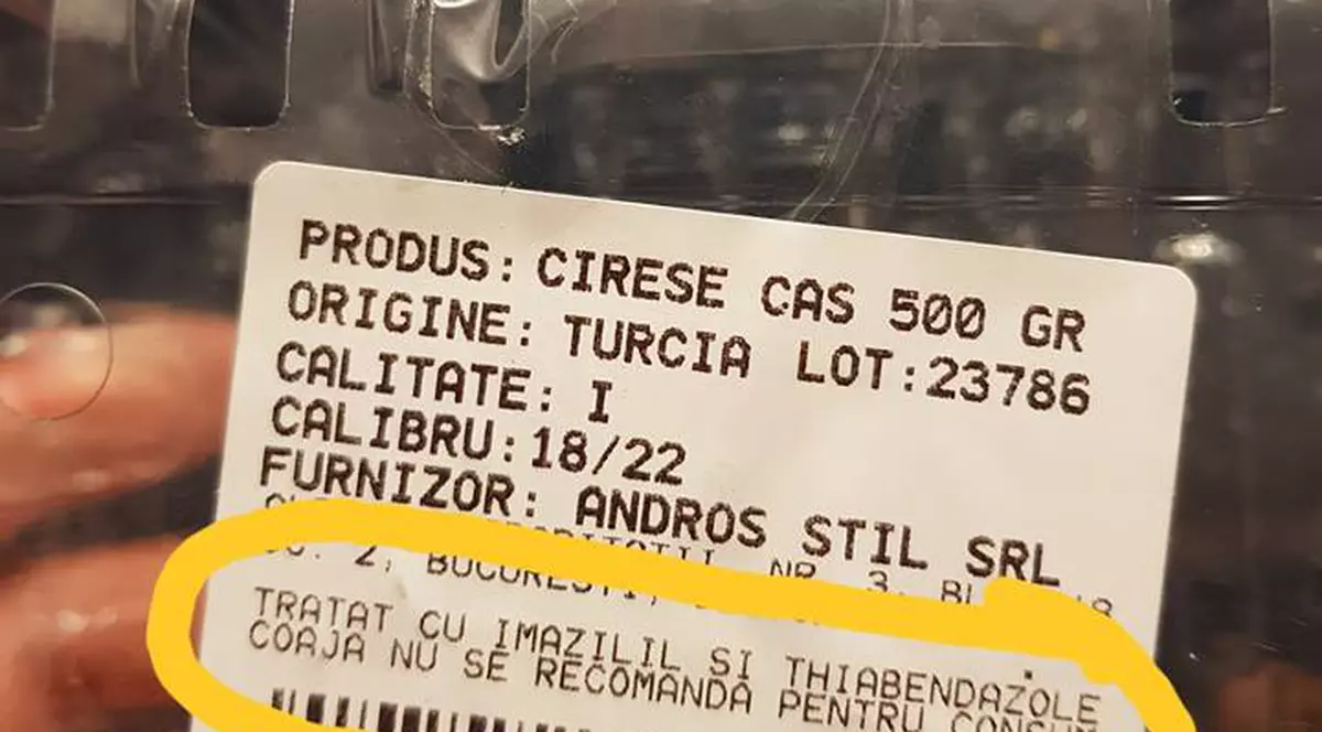 Acestea erau cireșele ”toxice” într-un hipermarket din Iași