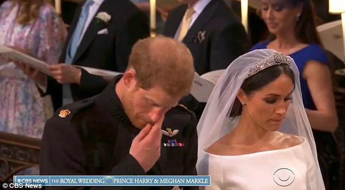 Prințul Harry a început să plângă în timpul slujbei