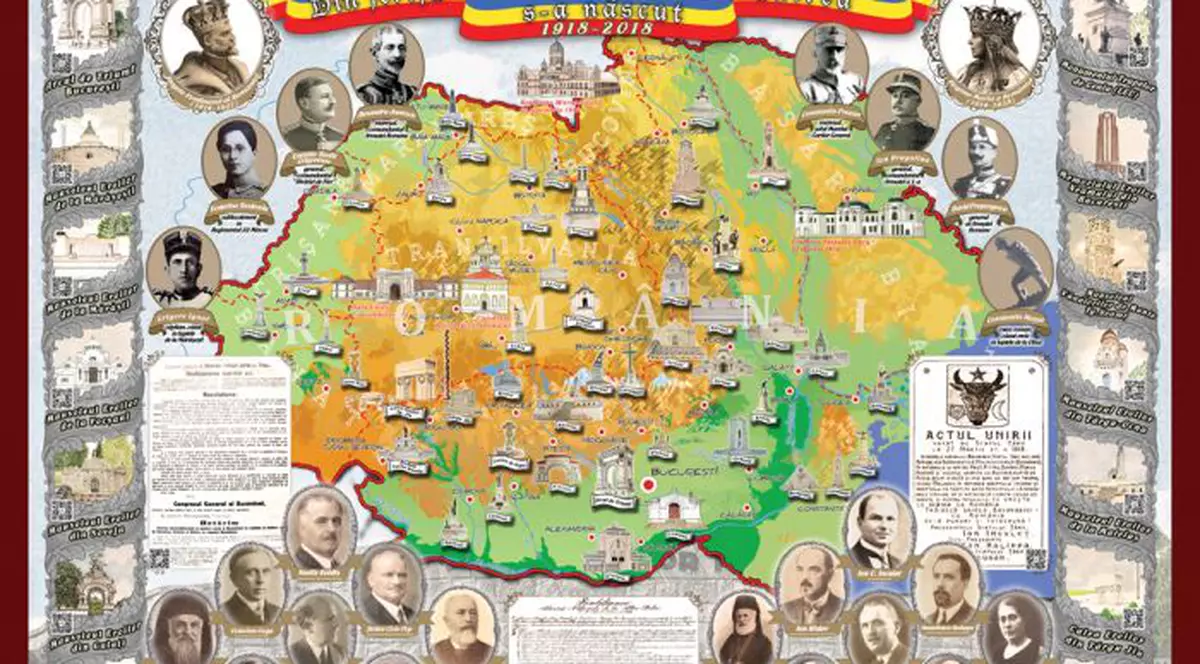 Panoul "Din jertfă s-a născut Unirea" al Editurii Eurodidactica