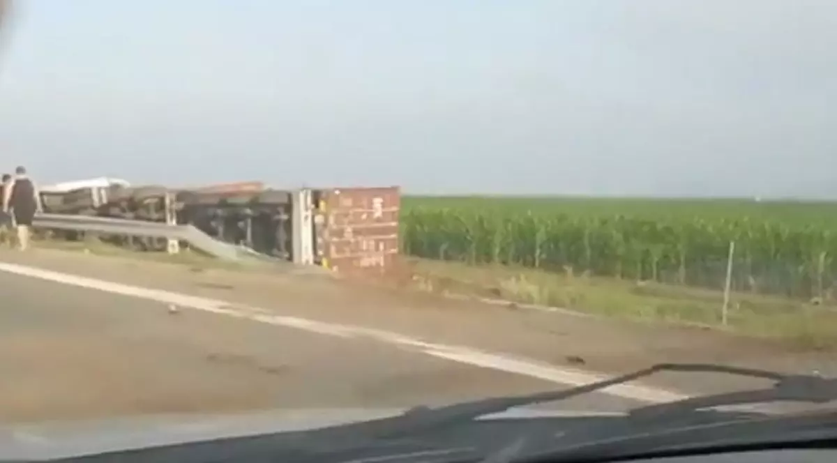 Accident pe Autostrada Soarelui, pe sensul spre litoral. Doi răniți grav