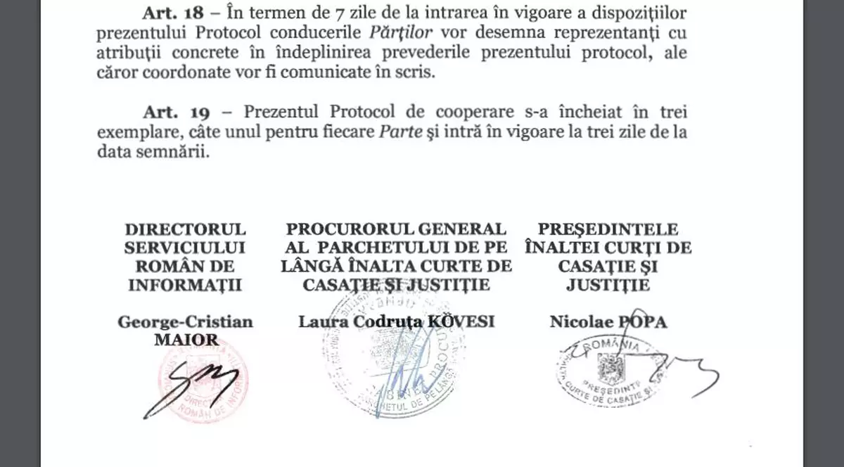 Șefa ICCJ spune că se gândește la sesizarea procurorilor privind semnătura lui Nicolae Popa pe protocolul SRI