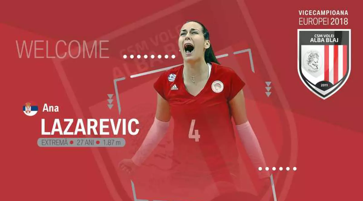 CSM Volei Alba Blaj a transferat-o pe Ana Lazarevic