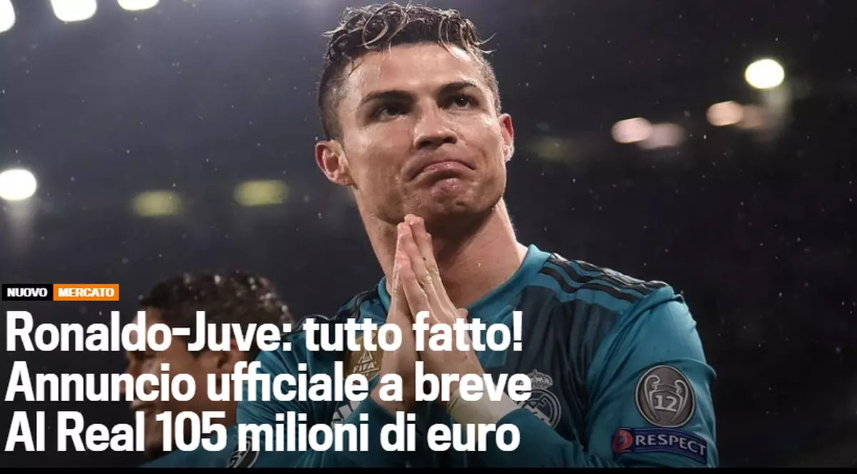 Cristiano Ronaldo va fi jucătorul lui Juventus. Italienii s-au înțeles cu Real Madrid. Anunțul din Gazzetta dello Sport