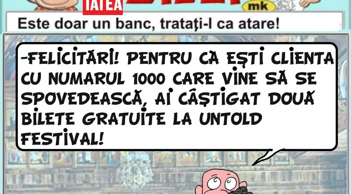 Clienta cu numărul 1.000 la spovedanie