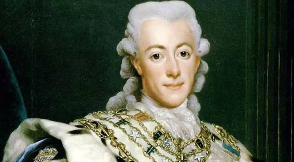 Ambasada Suediei prezintă povestea liderului ucis de cinci conspiratori. Regele Gustav al III-lea al Suediei - Pictură de Alexander Roslin, 1777