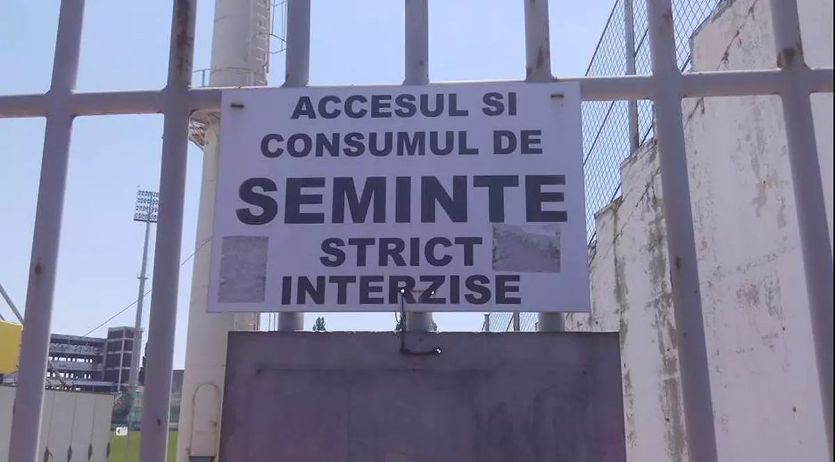 Consumul de semințe, interzis pe stadionul ”Tineretului” din Brașov
