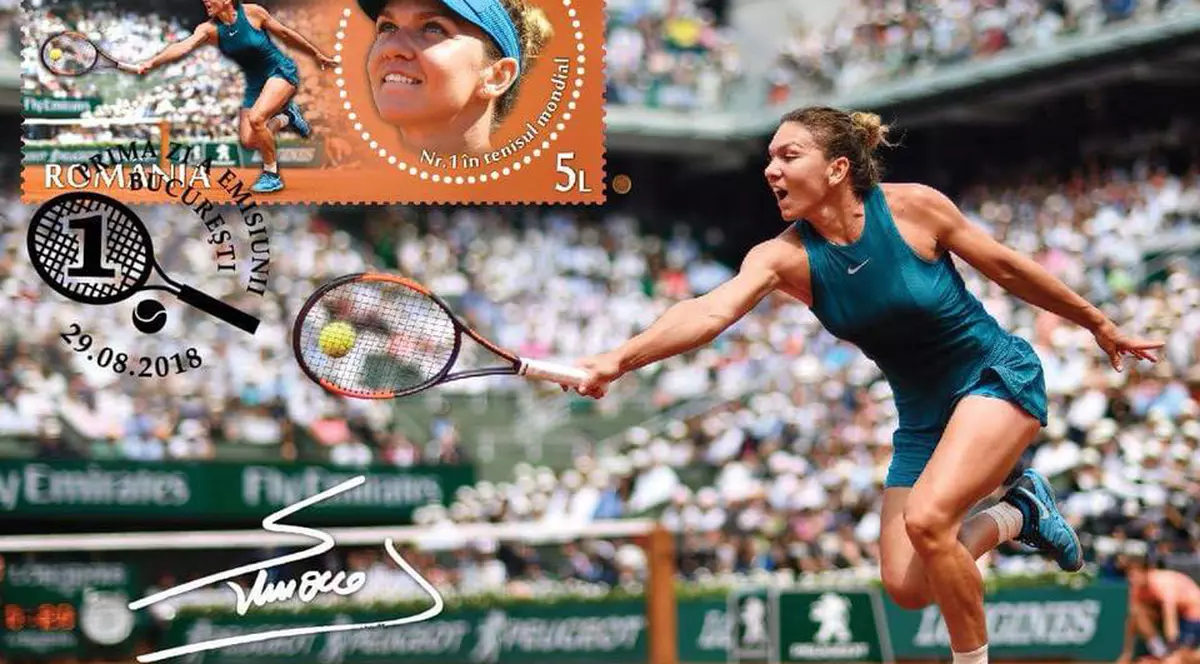 Timbru dedicat Simonei Halep pentru victoria de la Roland Garros