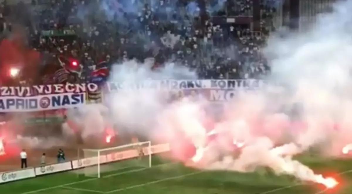 FCSB i-a băgat în vrie. Scandal la ultimul meci al celor de la Hajduk Split