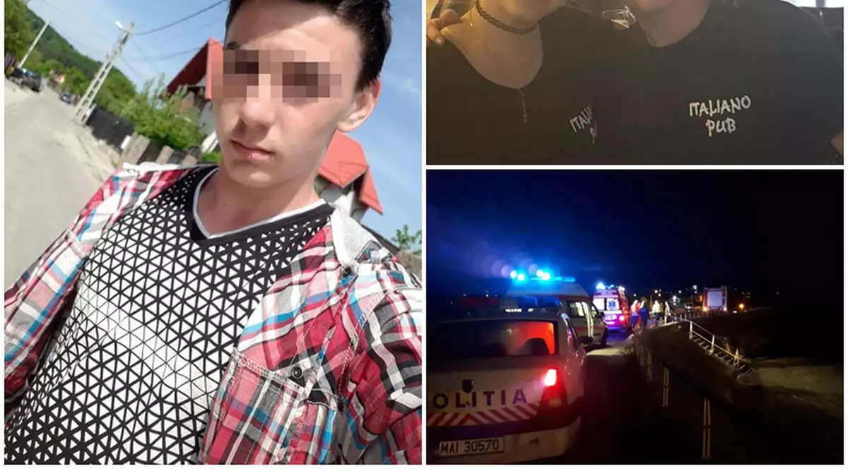 Un adolescent a murit înecat într-un lac din Curtea de Argeș. Echipj SMURD, pe malul unui lac. Colaj foto cu victima ți sora sa, dar și salvatorii care îl căutau în lac
